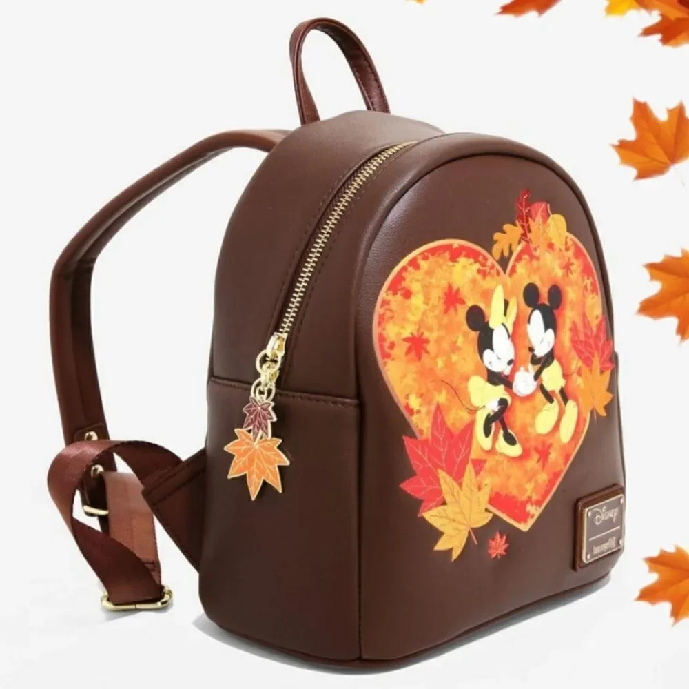 Loungefly Disney Mickey & Minnie Autumn Mini Backpack